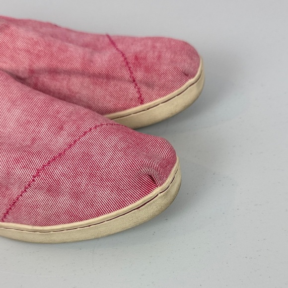 Toms Pink Canvas Slip-On Loafers Size 9.5 - Picture 4 of 8